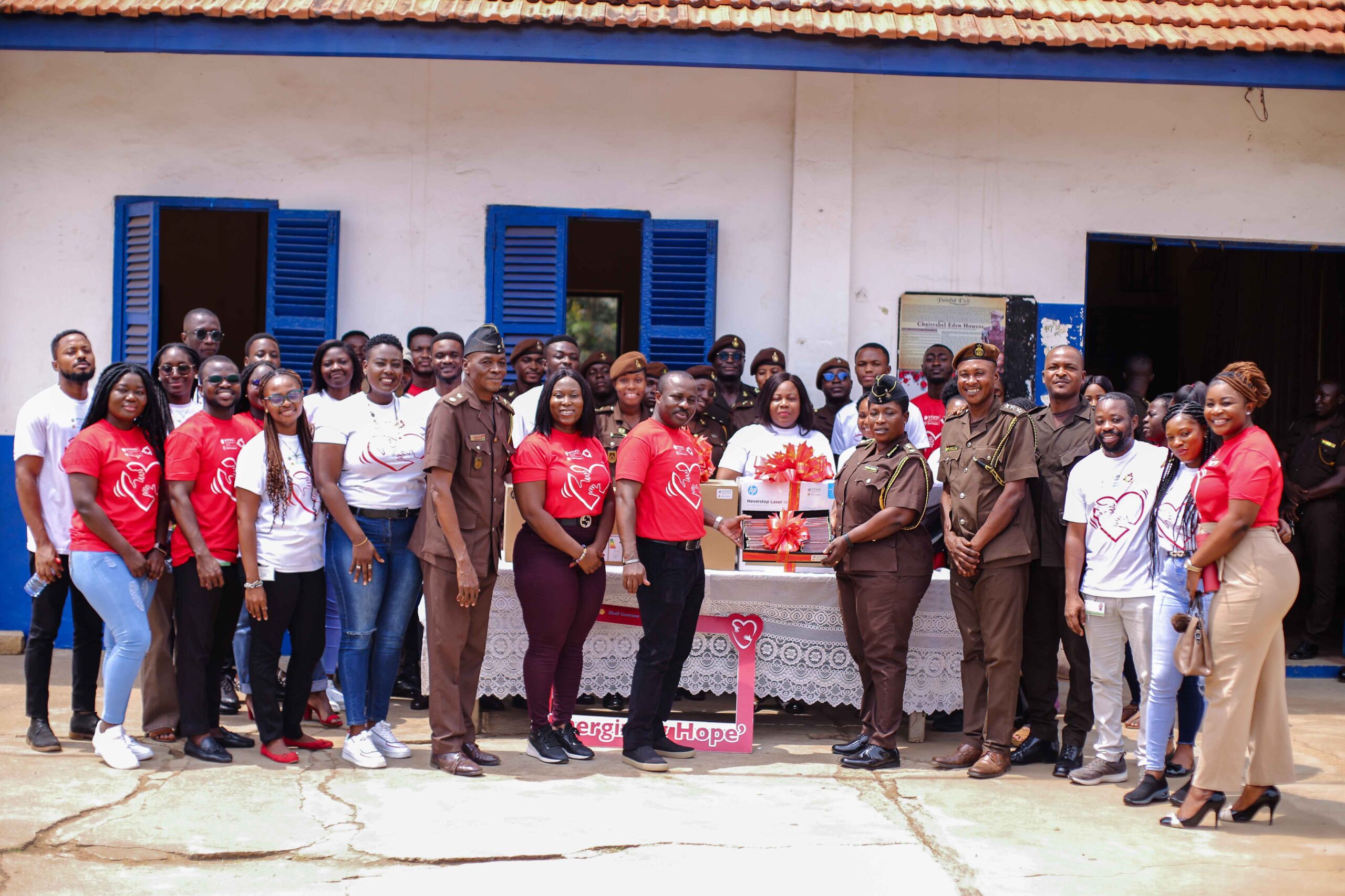 A section of Vivo Energy Ghana Employees and Officers of the Senior Correctional Centre (1)