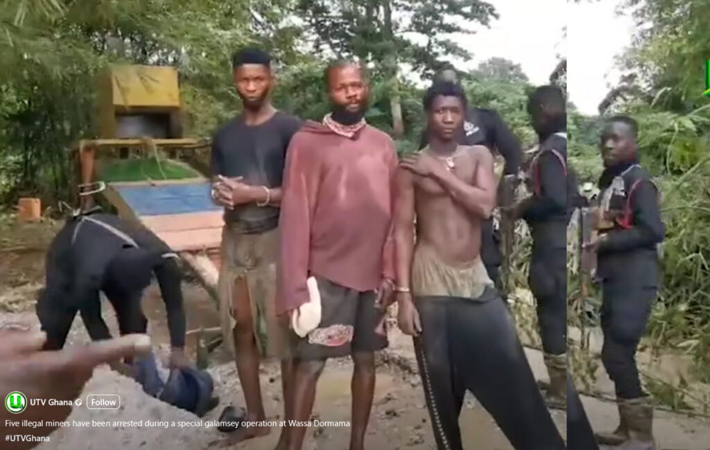VIDEO: Five suspects in custody after anti-galamsey swoop in Western ...