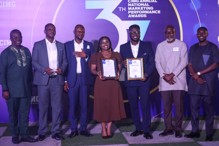 MTN Ghana team in a group photograph after recieving the awards